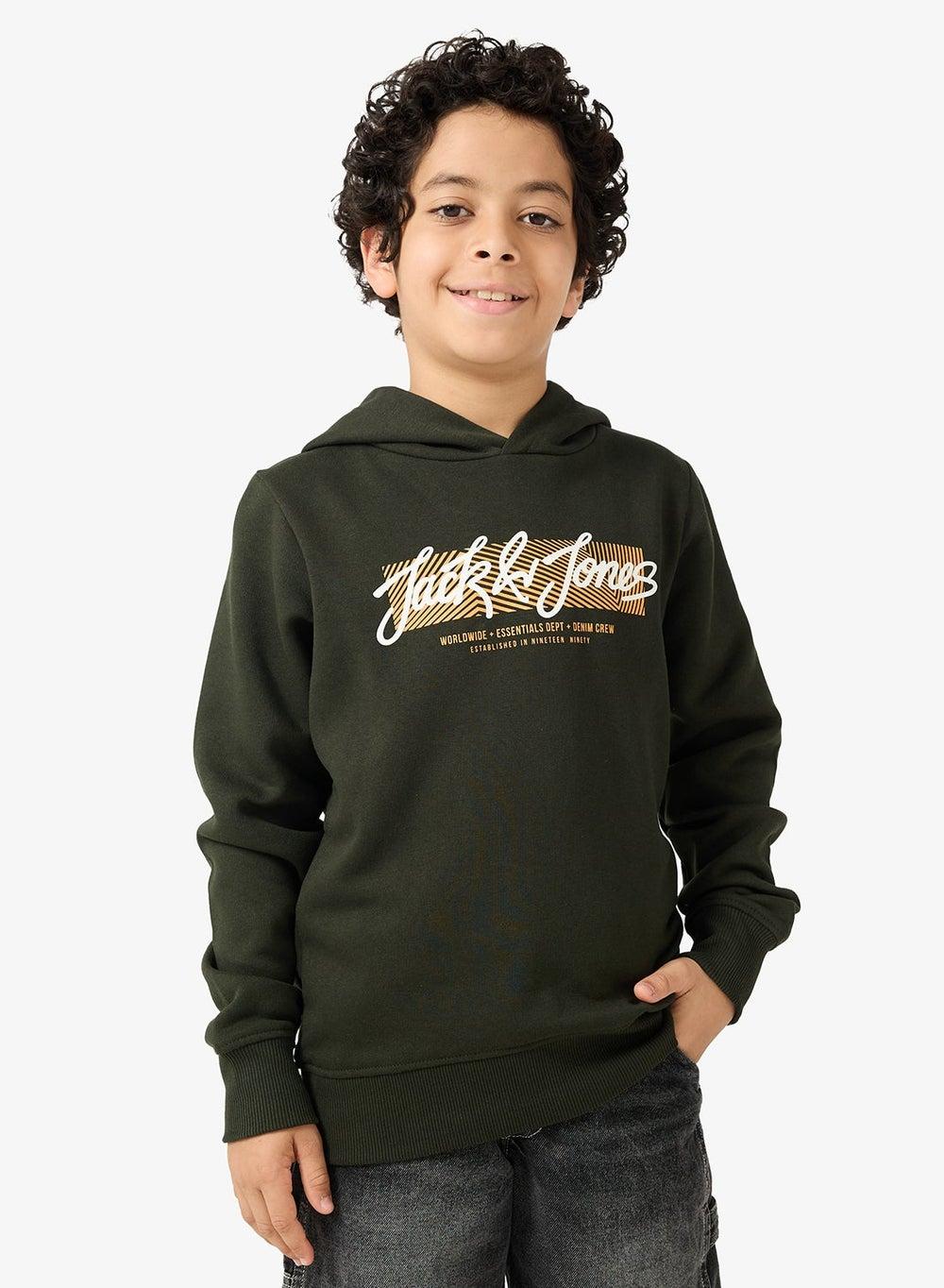 Boys JJUrban Green Hoodie 12279596 - Image 1