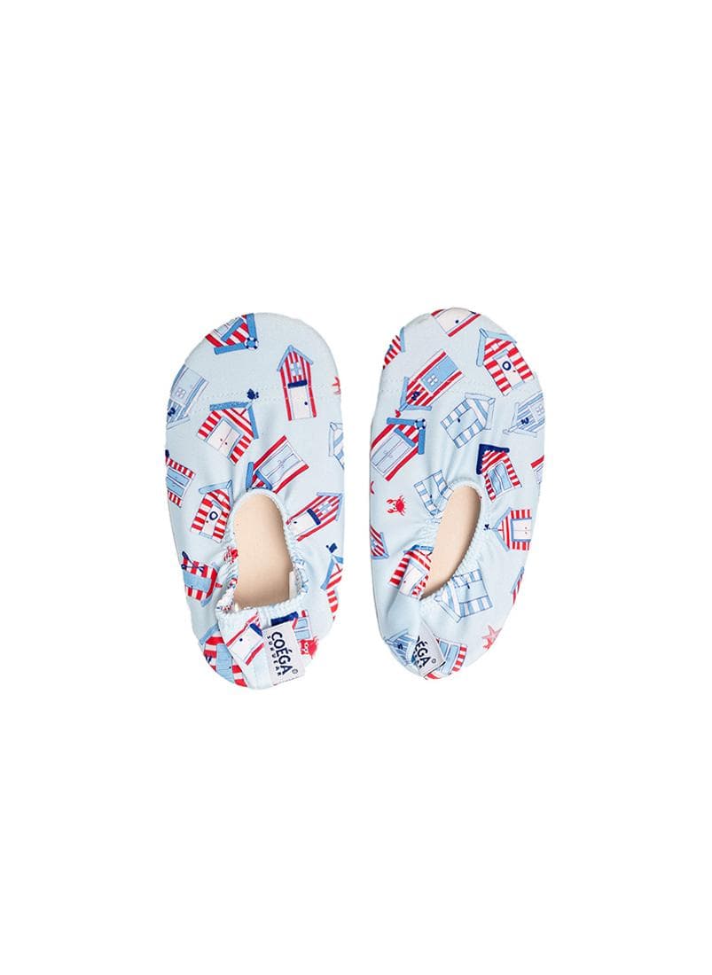 COEGA Boys Pool Shoes Blue Beach Huts Slip-On - Image 1