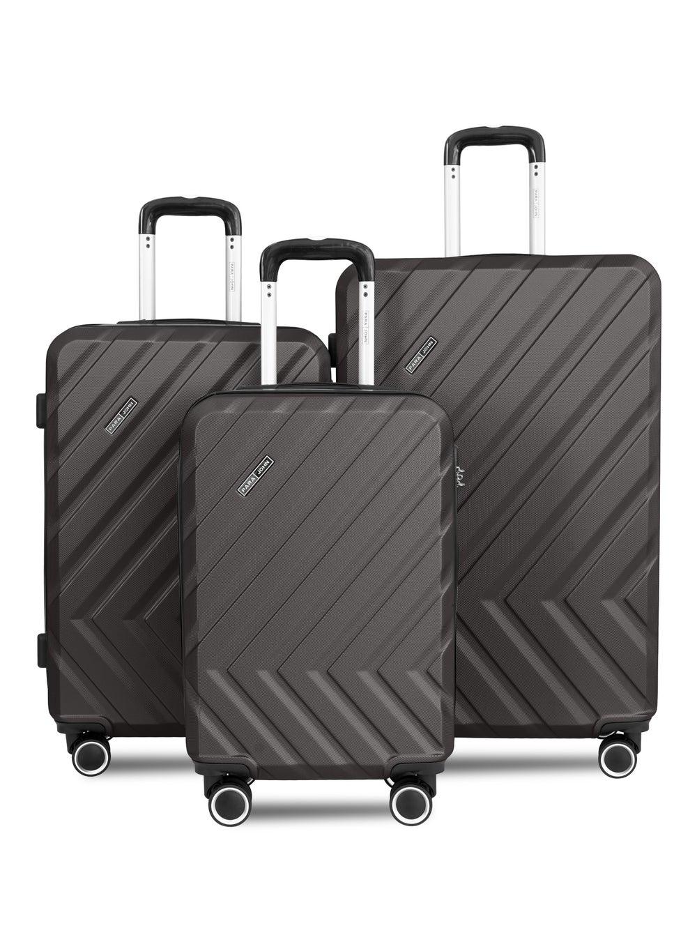 Prisma Series 3-Piece ABS Spinner Luggage Set Grey - Image 1