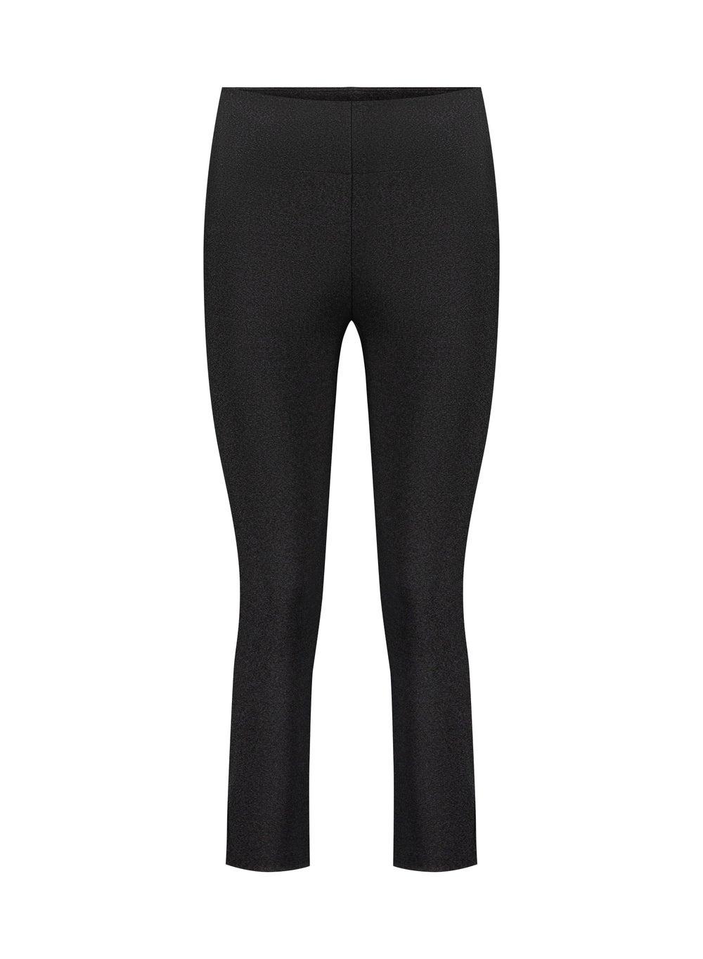 Luna Black Skinny Capri Leggings - Image 1