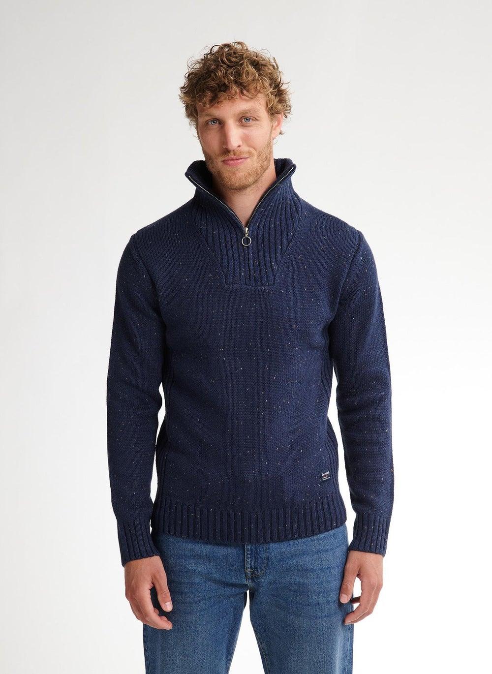Men’s Classic Collar Knit Jumper Deep Capri 5090 - Image 1