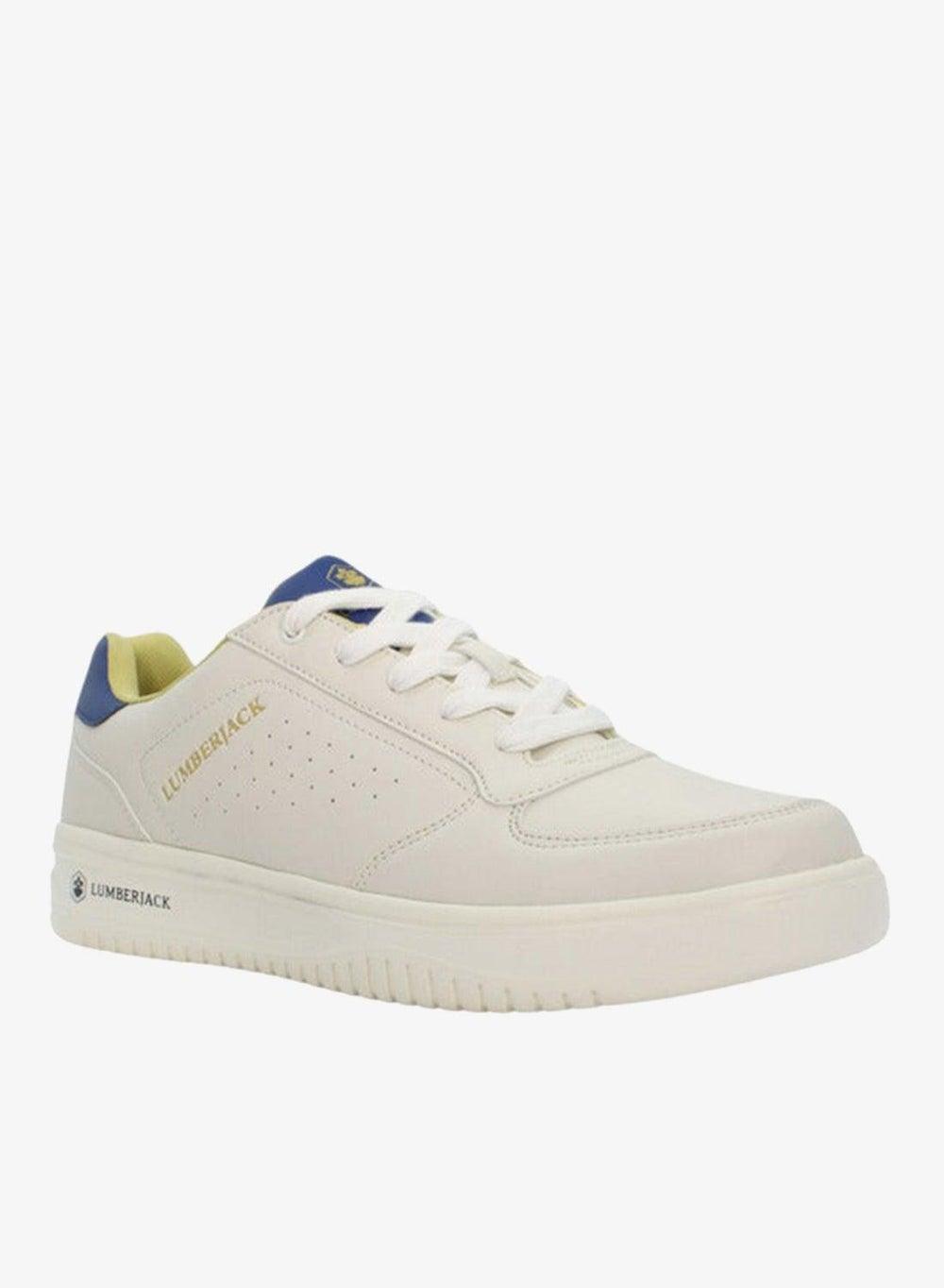 Cream Panelled Lace-Up Sneakers A10224349212020 - Image 1