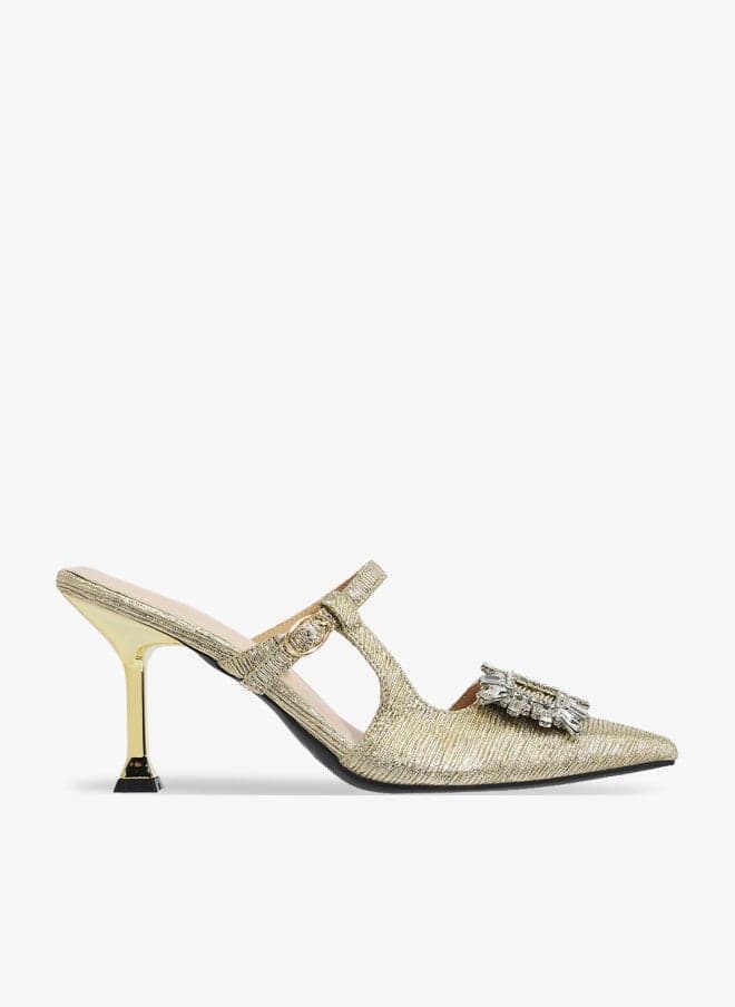Golden Stiletto Pumps Xz256086 Evening Elegance - Image 1