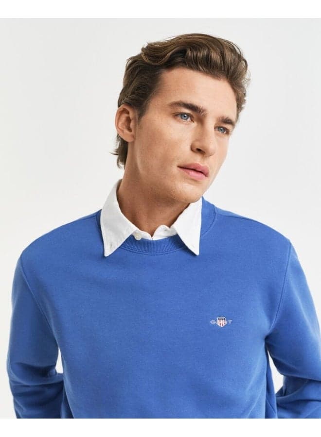 Gant Regular Shield C-Neck Sweatshirt Blue - Image 1