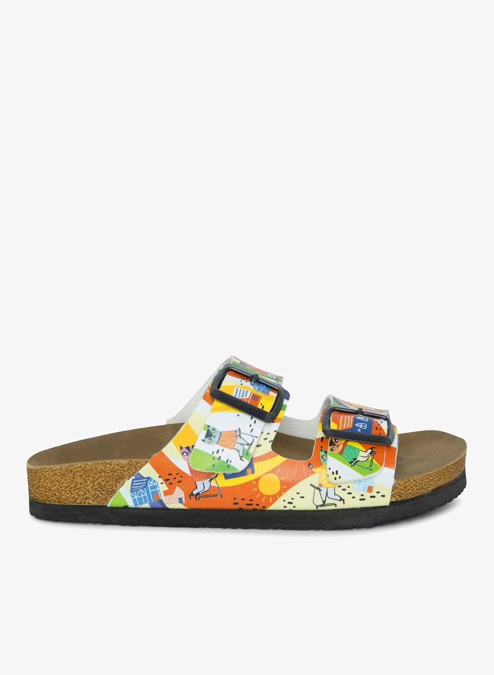Cats With Scooters Premium Slide Sandals - Image 1