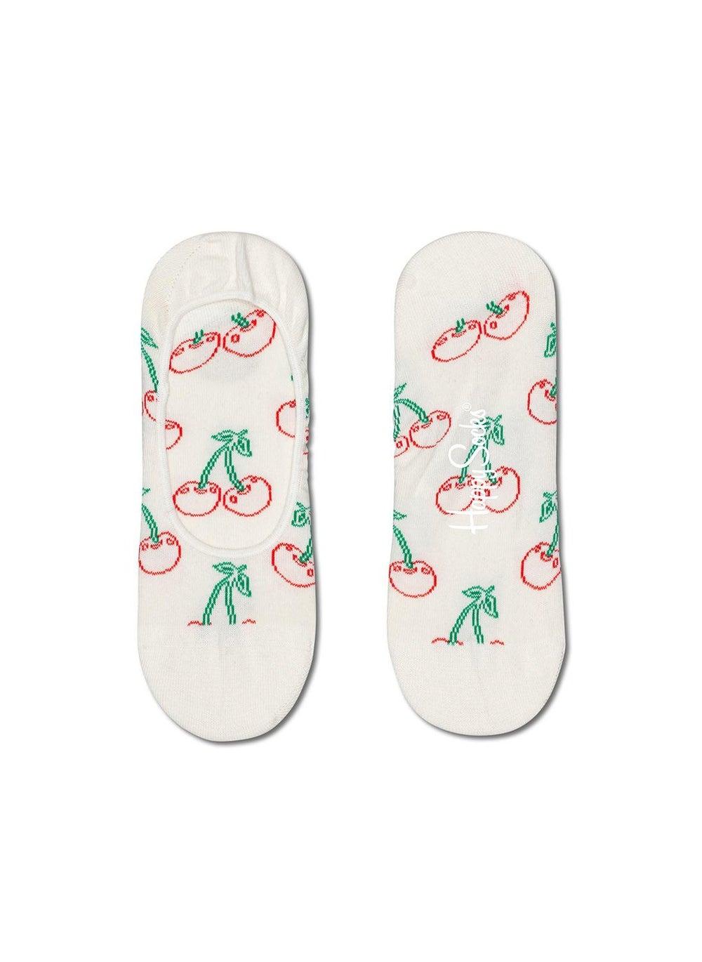Cherry Liner Sock – Cotton Printed Comfort Fit - Image 1