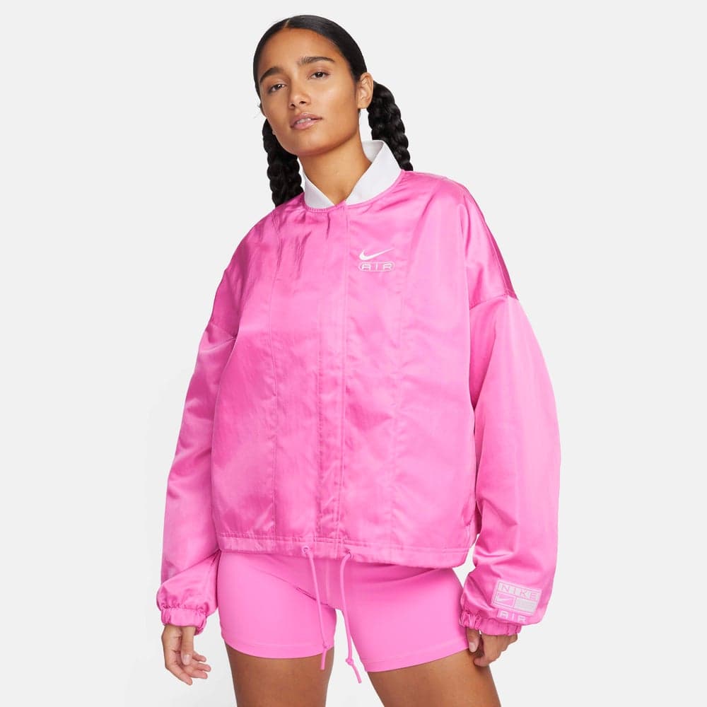 Air Oversized Bomber Jacket Pink Panel Design - Image 1
