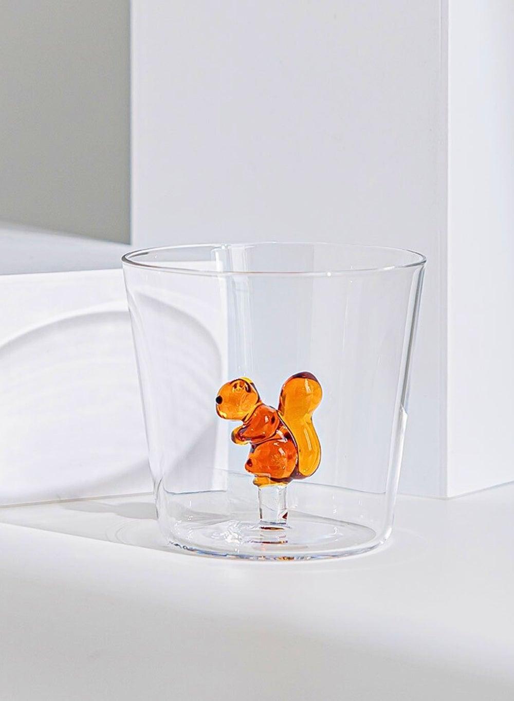 Squirrel Design Borosilicate Glass Mug 300ml - Image 1