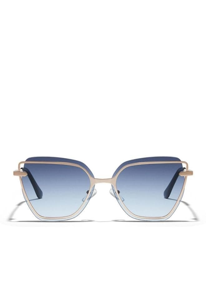 Starlight Rose Gold Cat-Eye Sunglasses Blue Lens - Image 1