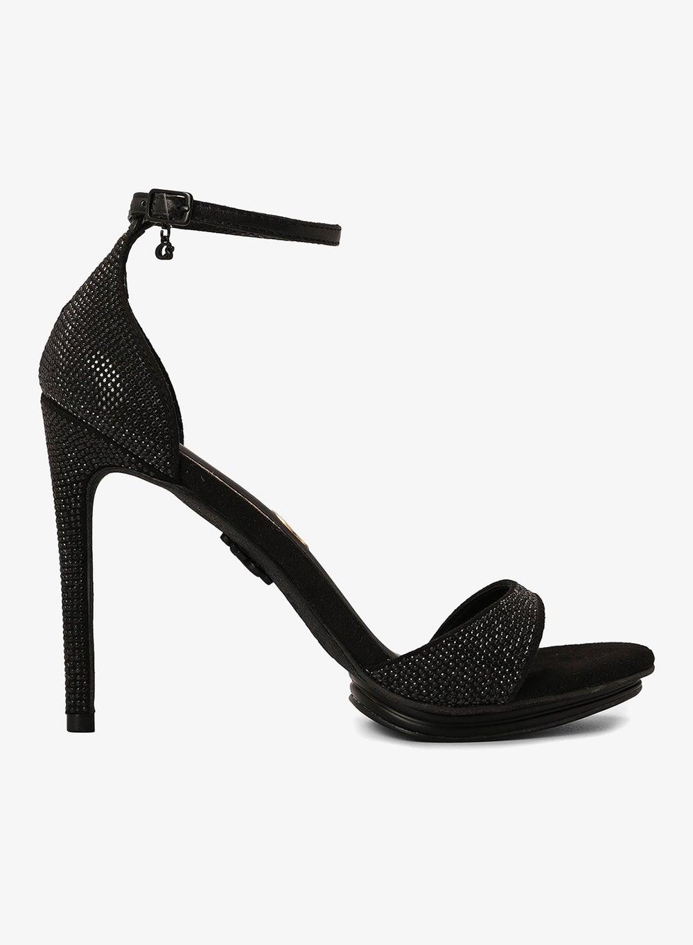 Black Crystal Platform Stiletto Sandal - Image 1