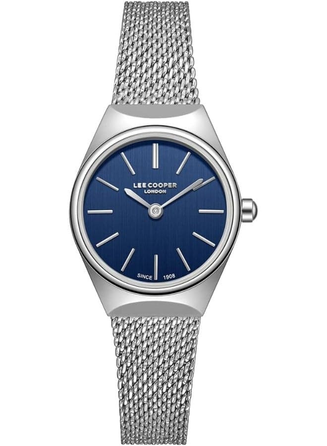 Lee Cooper LC08140.390 Silver Mesh Blue Dial Watch - Image 1