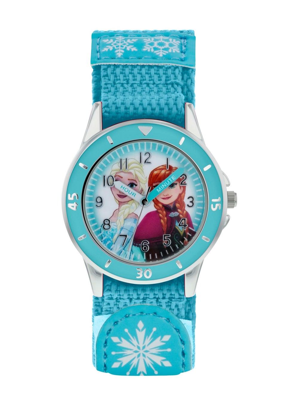 Disney Frozen Blue Fabric Strap Girls Watch FZN5014 - Image 1