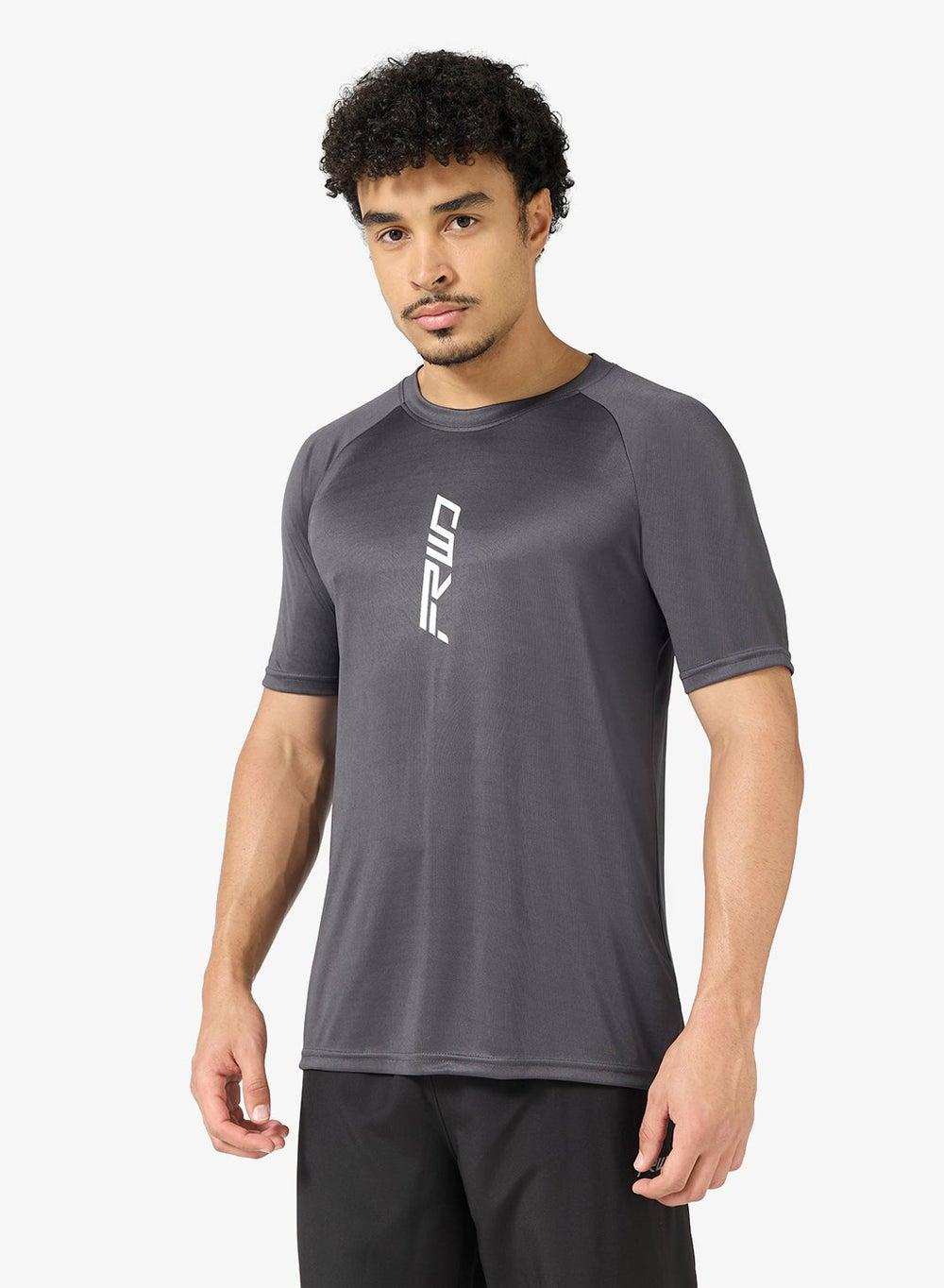 Men’s Grey Training Activewear T-Shirt Zopts351 - Image 1