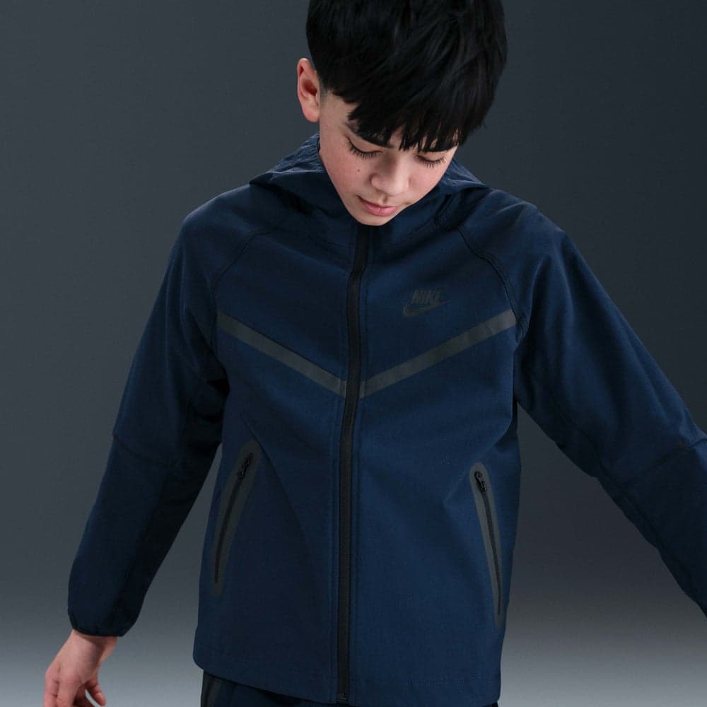 Nike Kids Tech Woven Full-Zip Blue Jacket - Image 1