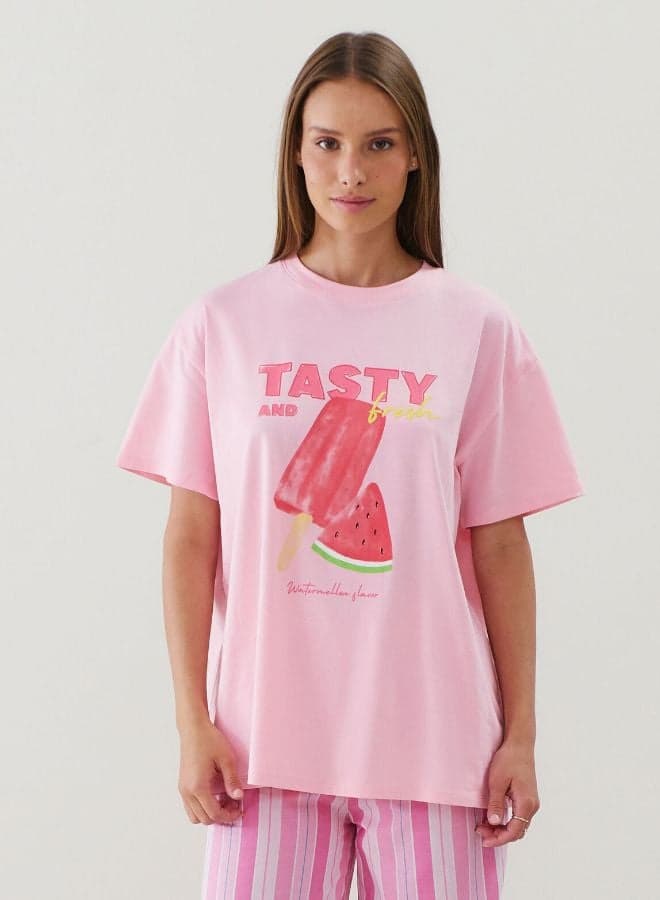 Tasty & Fresh Pink Women’s T-Shirt 655410169 - Image 1