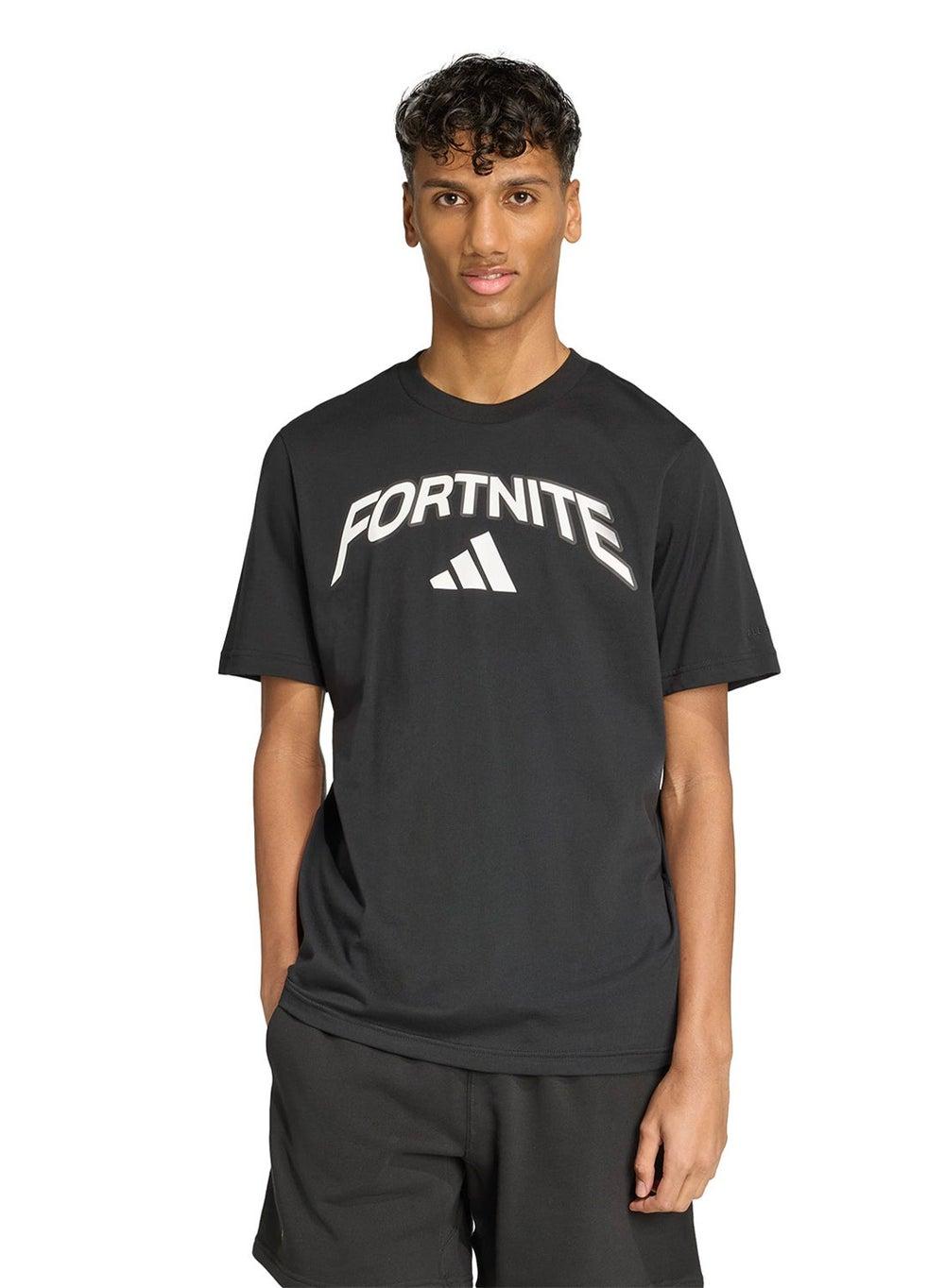adidas x Fortnite Logo Graphic Tee Jv8012 Black - Image 1