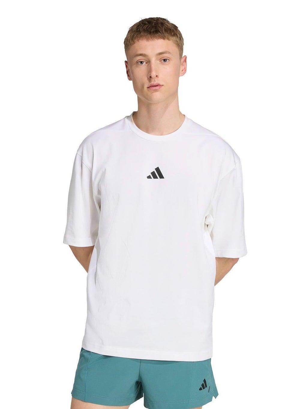 Adidas Power Workout Oversize Training Tee White - Image 1