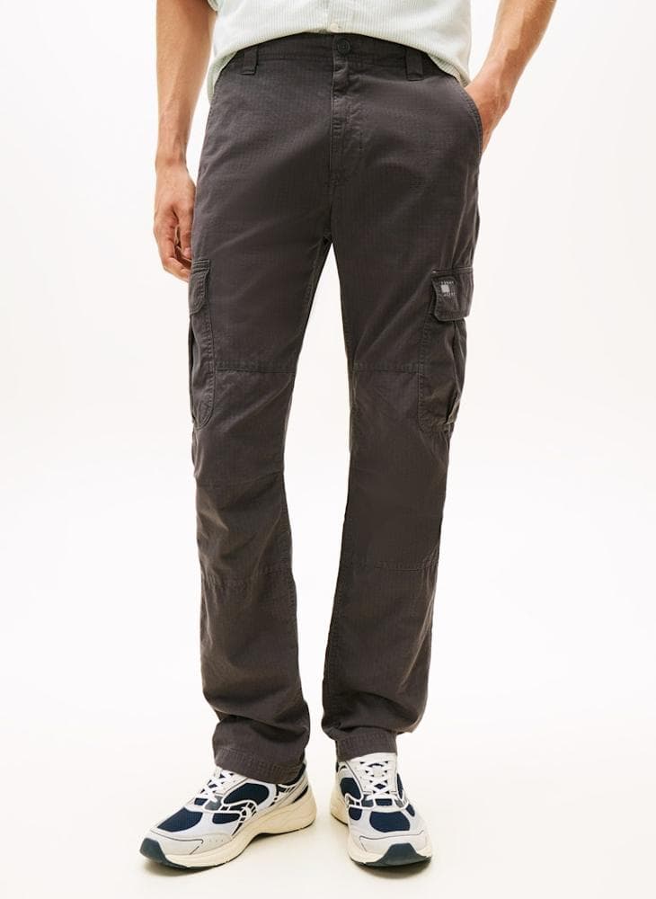 Tommy Jeans TJ Ryan Grey Cargo Chinos - Image 1