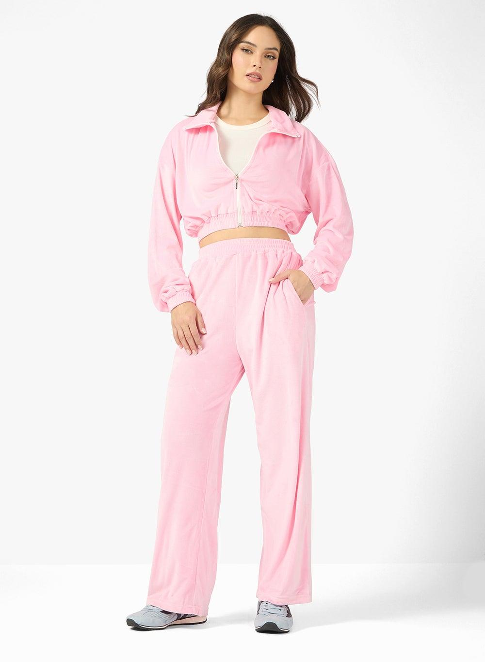 Velour Hooded Zip-Up Tracksuit Y250517019 - Image 1