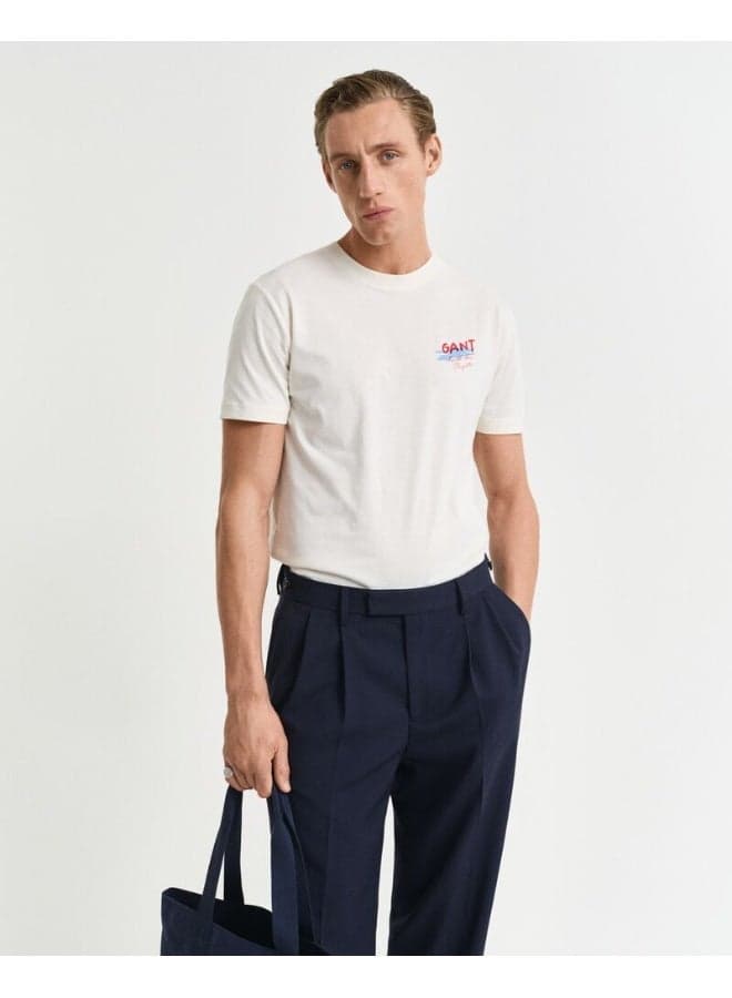 GANT USA Sailing Graphic Cotton T-Shirt - Image 1