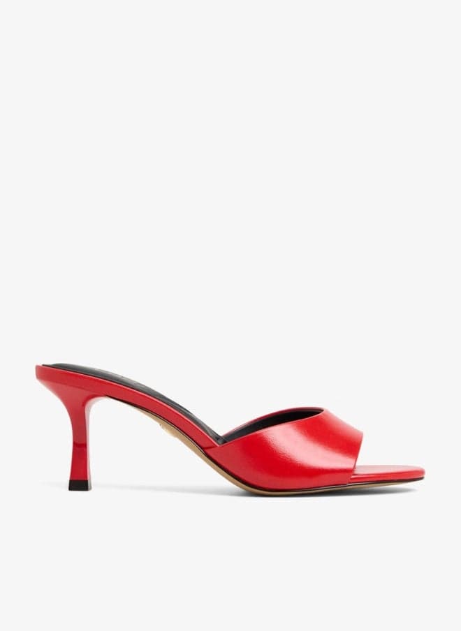 Annaberaen620 Bright Red Kitten Heel Sandals - Image 1