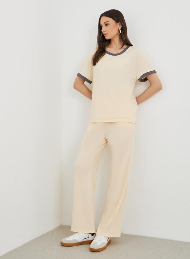 Take Two Beige Loose Fit Co-Ord Set - Image 1