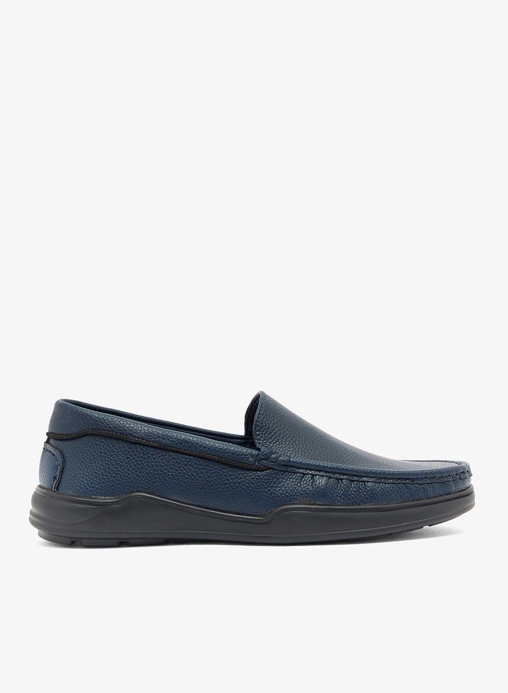 NMC 017 Navy Faux Leather Casual Loafers - Image 1