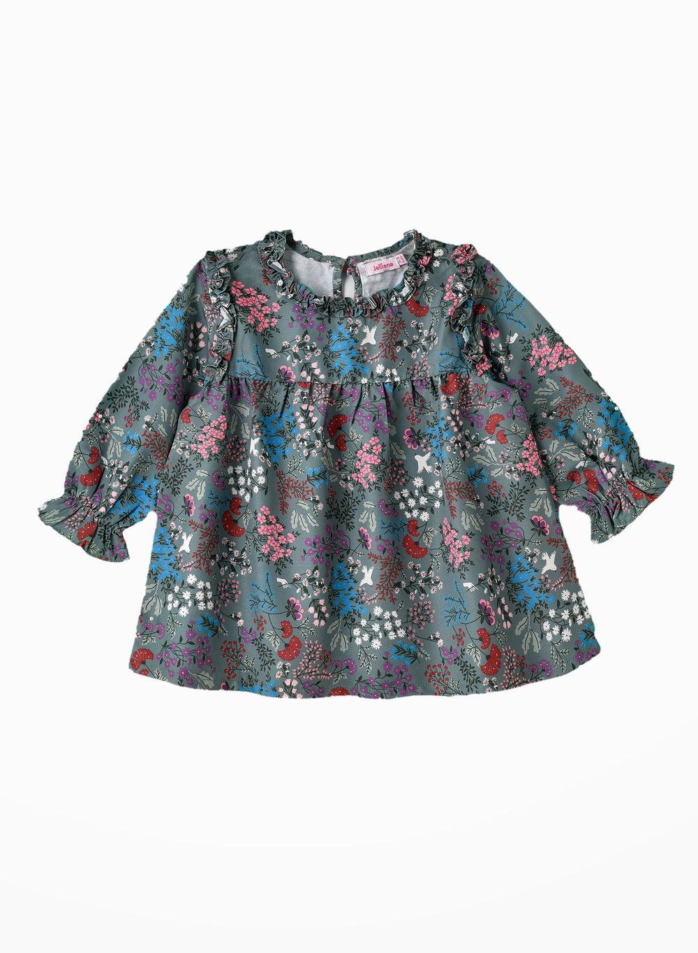 Girls Multicolour Viscose Woven Blouse Rfgtdg117 - Image 1