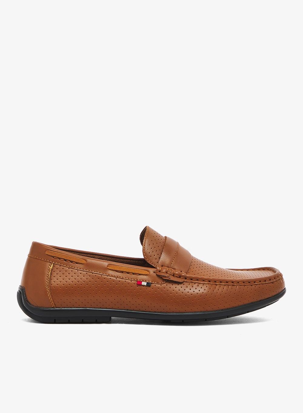 Tan Slip-On Moccasins 25016 for Men - Image 1