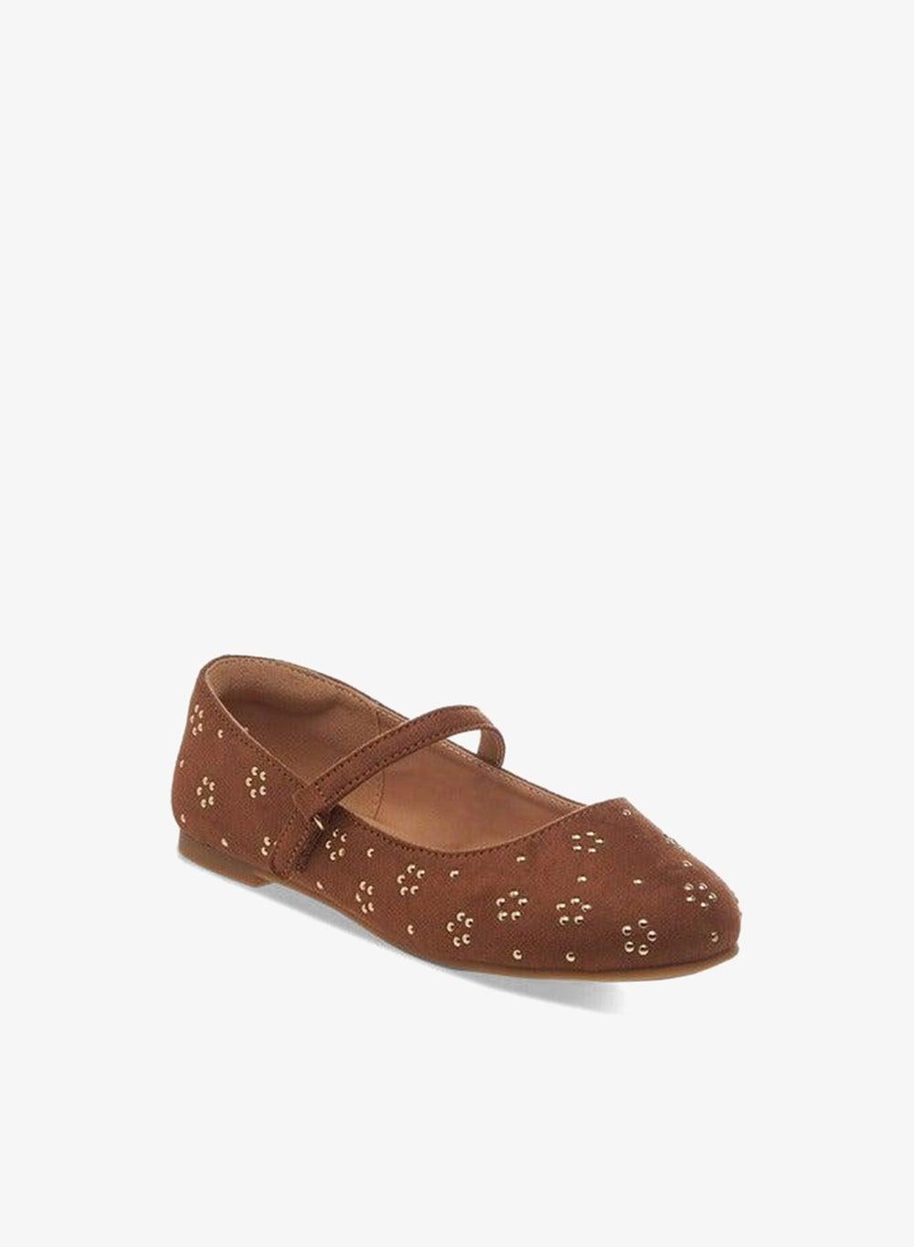 Girls Embellished Ballerina Shoes Bs106S 240115 Brown - Image 1
