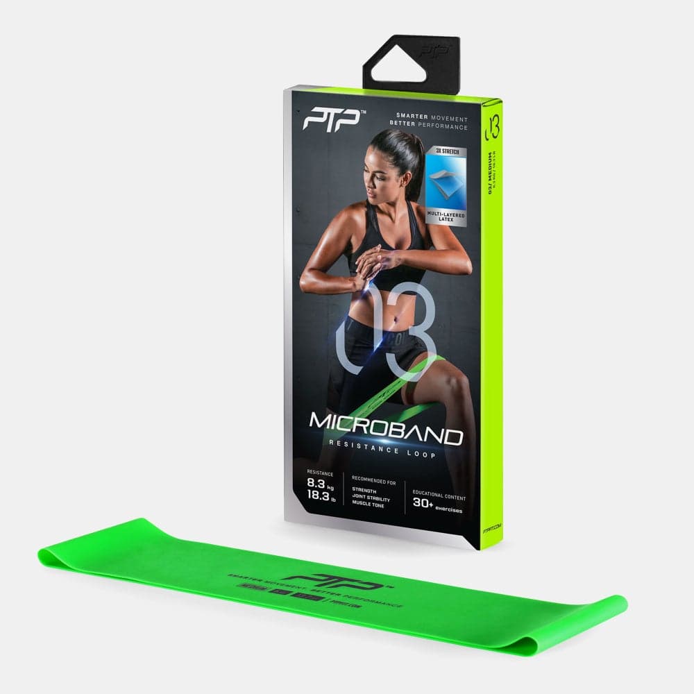 Medium Microband Resistance Band – Green Latex Trainer - Image 1