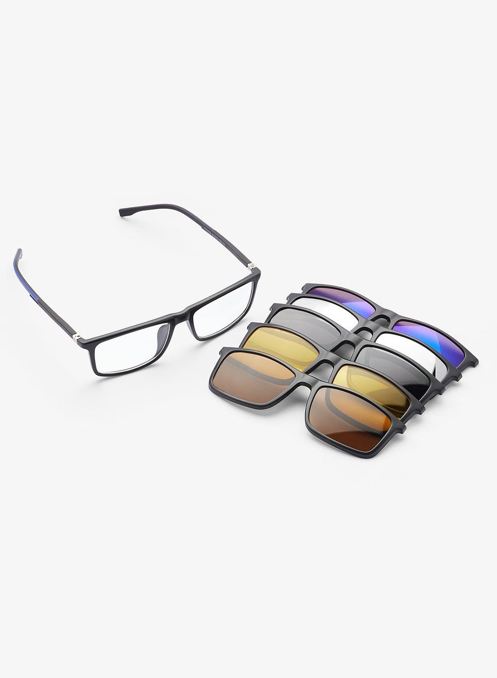Mi3302 Polarized Wayfarer Sunglasses in Black Multi - Image 1