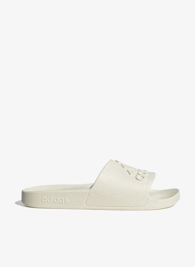 Adilette Aqua IF7370 Lightweight White Slides - Image 1