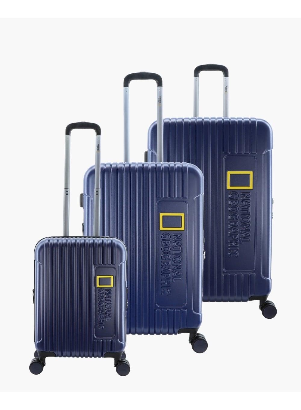 National Geographic Canyon 3pc Metallic Blue Luggage Set - Image 1