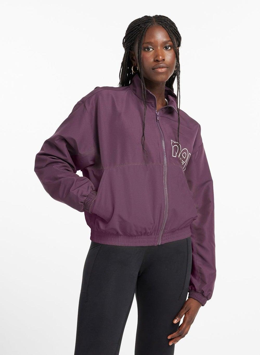 Plum Brown Color Block Woven Jacket Wj43518Pln - Image 1