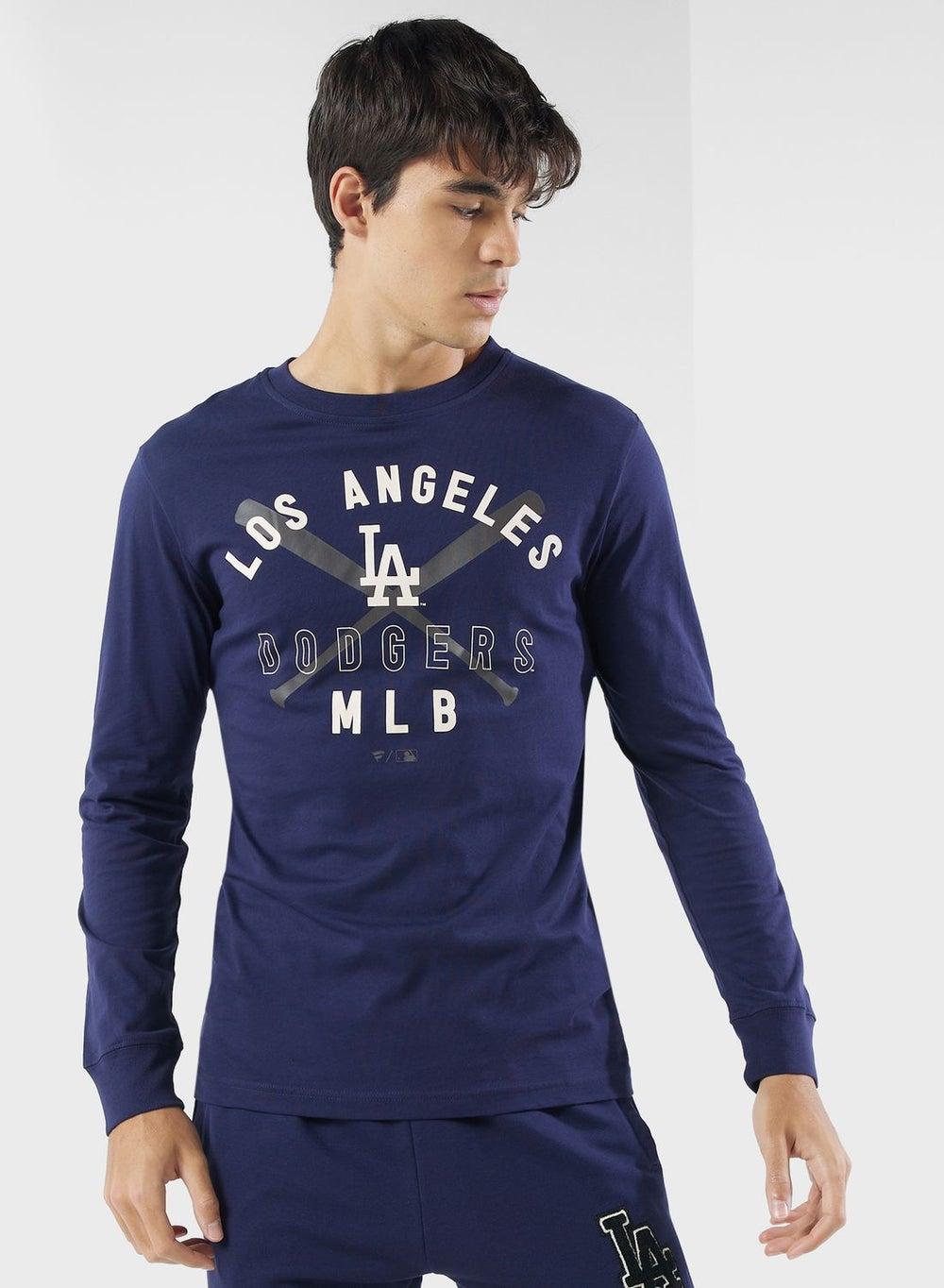 Los Angeles Dodgers Graphic Blue Crew Neck T-Shirt - Image 1