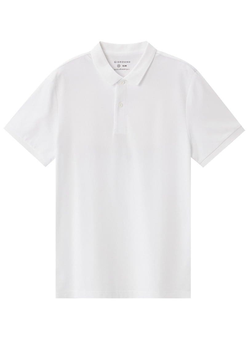 Giordano Slim Fit Pique Polo – Cotton Lycra Comfort - Image 1