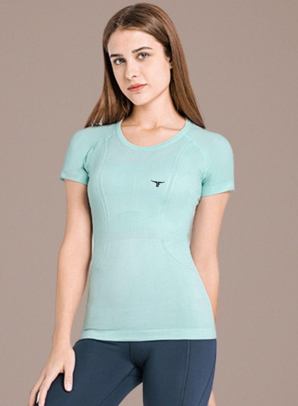 Vortex Ladies Tee Sky Blue Performance T-Shirt - Image 1