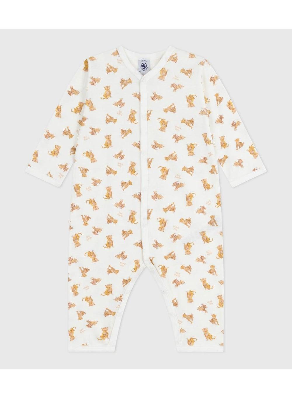 Baby Cotton Printed Footless Pyjama Suit - Image 1
