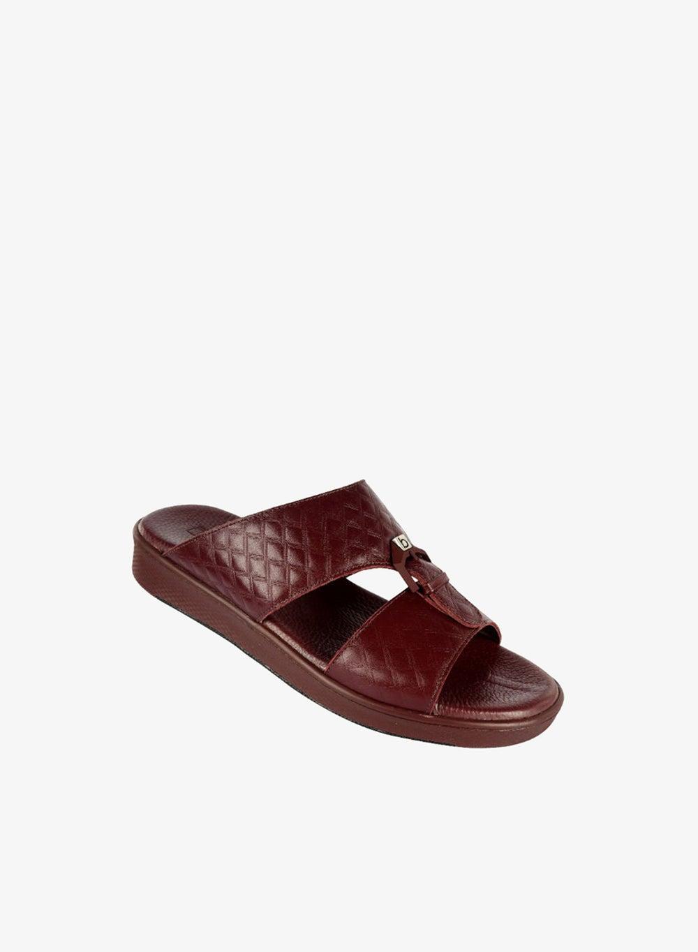 Barjeel Uno BB09 Oxblood Leather Arabic Sandals - Image 1
