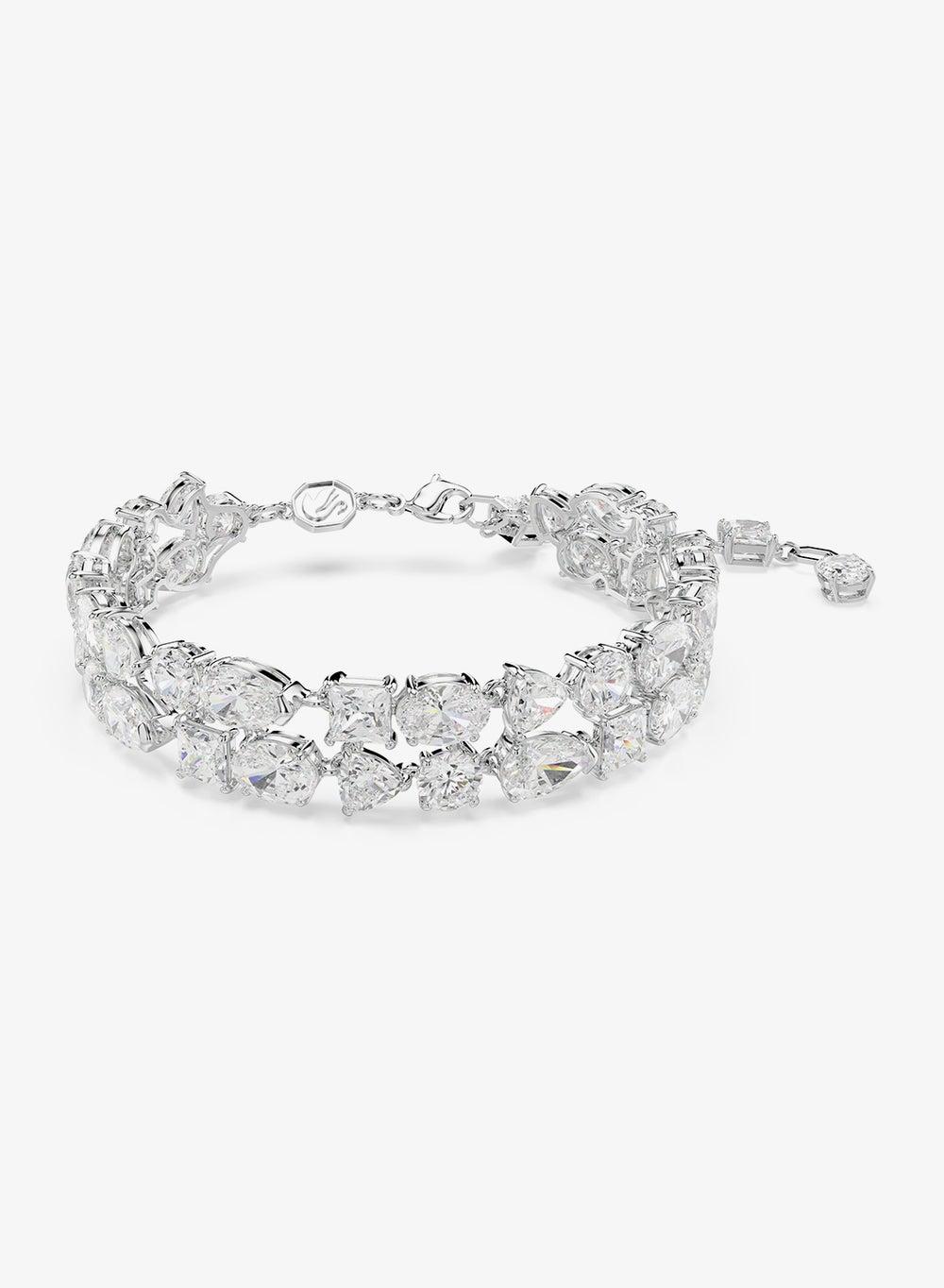 Mesmera Silver Double-Row Zirconia Bracelet 5669927 - Image 1