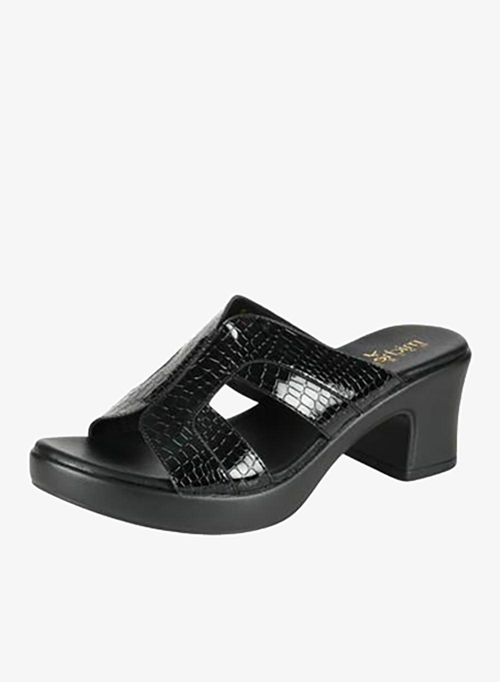 Michelle Morgan 414RJ69H Black Block Heel Sandals - Image 1