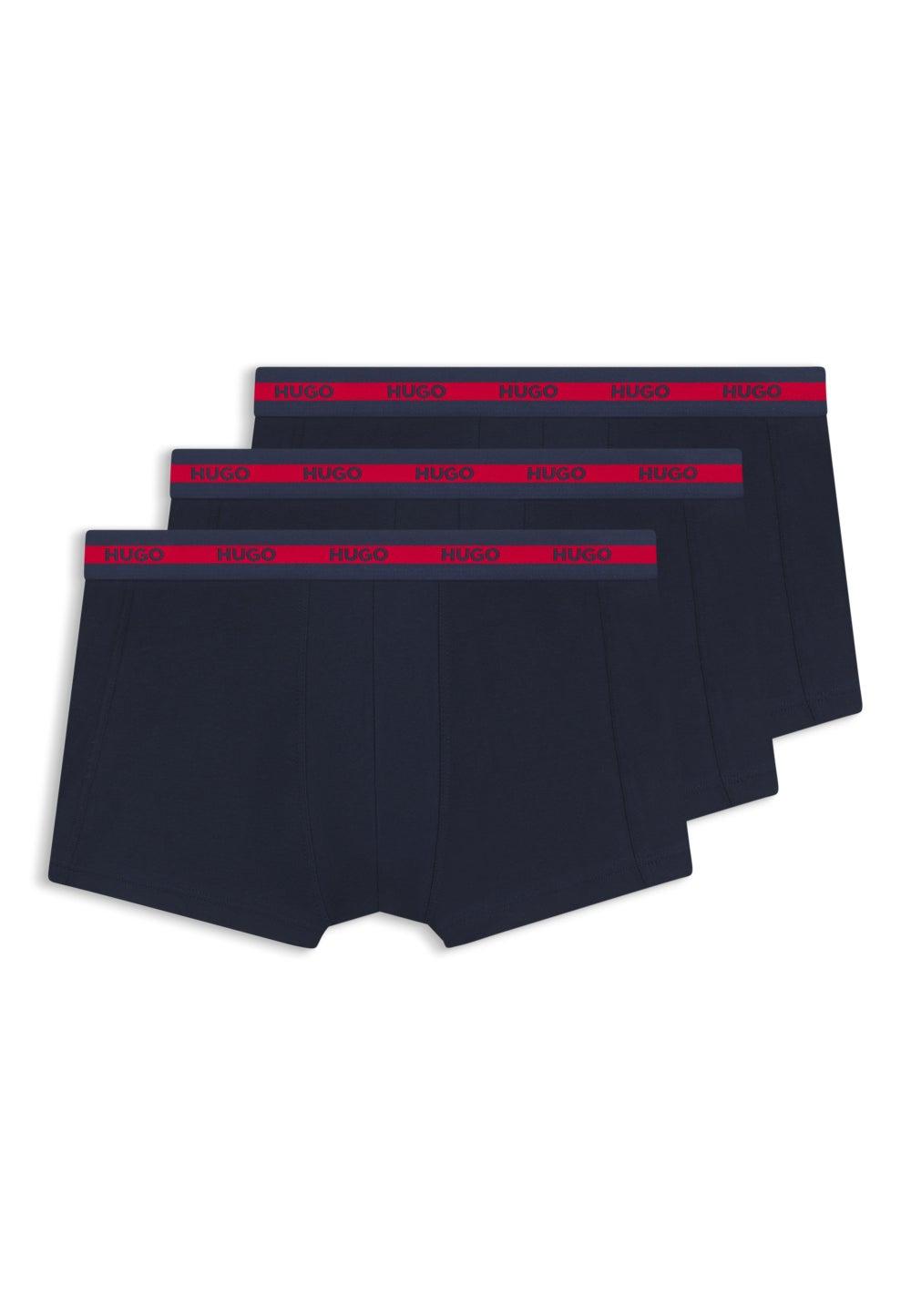HUGO Stretch Cotton Logo Trunks 3-Pack 50492375411 - Image 1