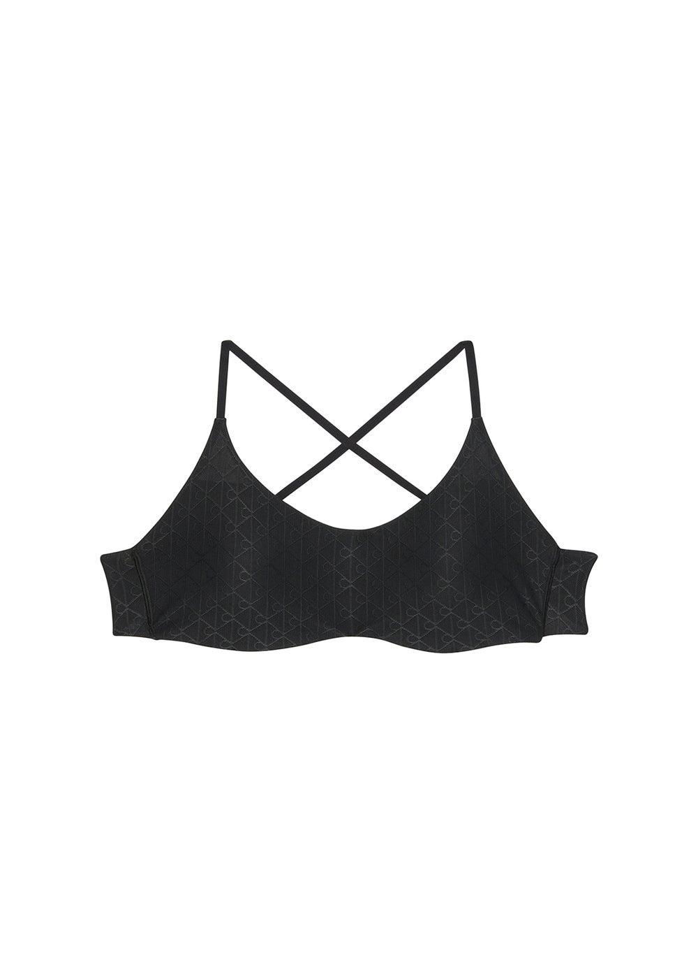 Monogram Mesh Plunge Bra Lvgwf5K133Ub1 Black - Image 1