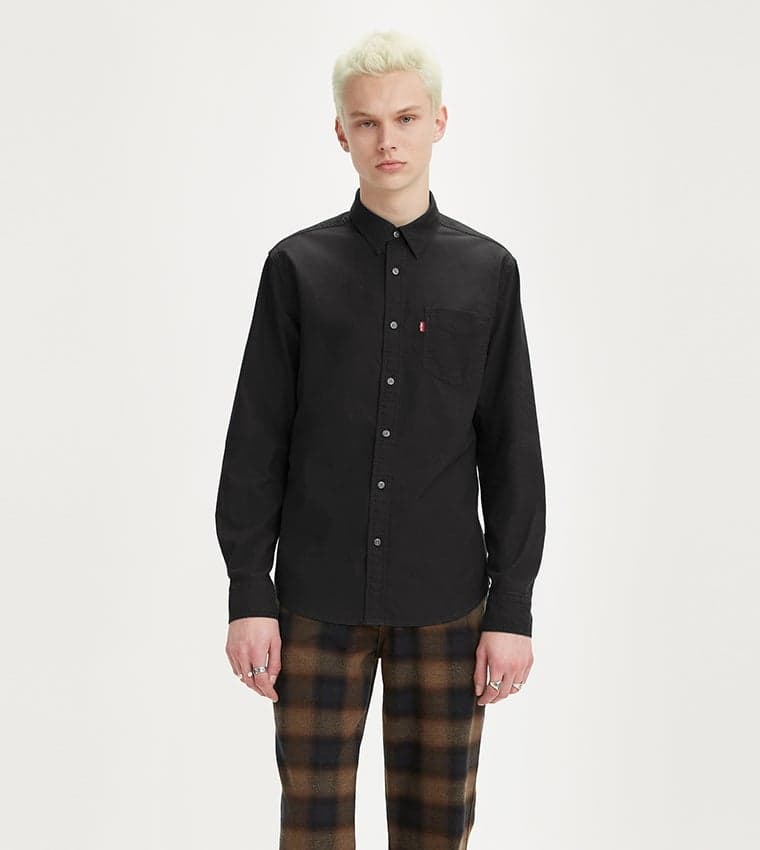 Levi's® 85748 Classic Dobby Cotton Shirt Black - Image 1