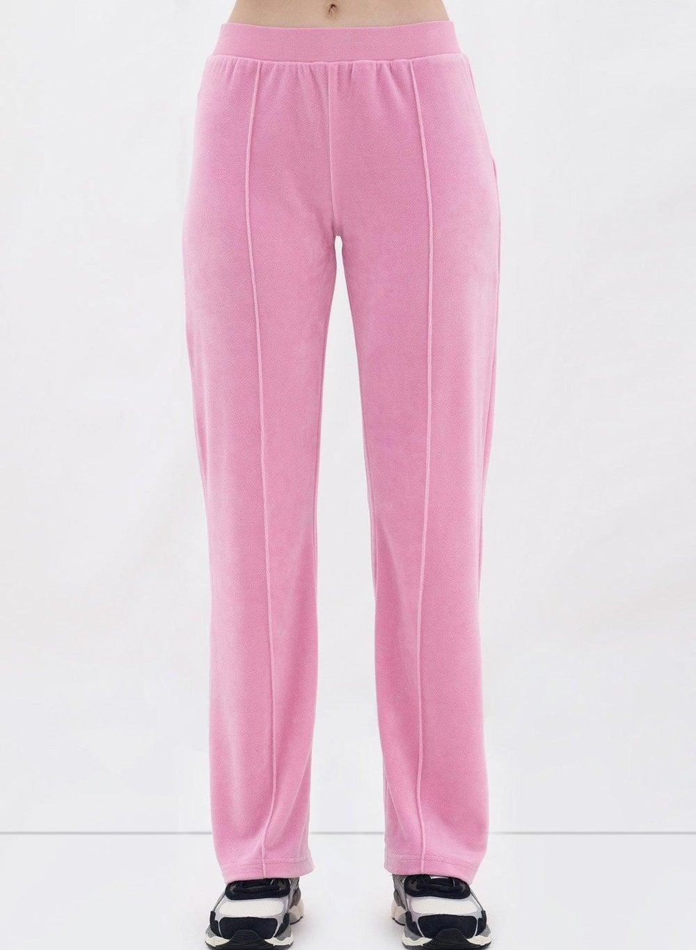 SWEATPANT 001 High-Rise Pink Straight Sweatpants - Image 1