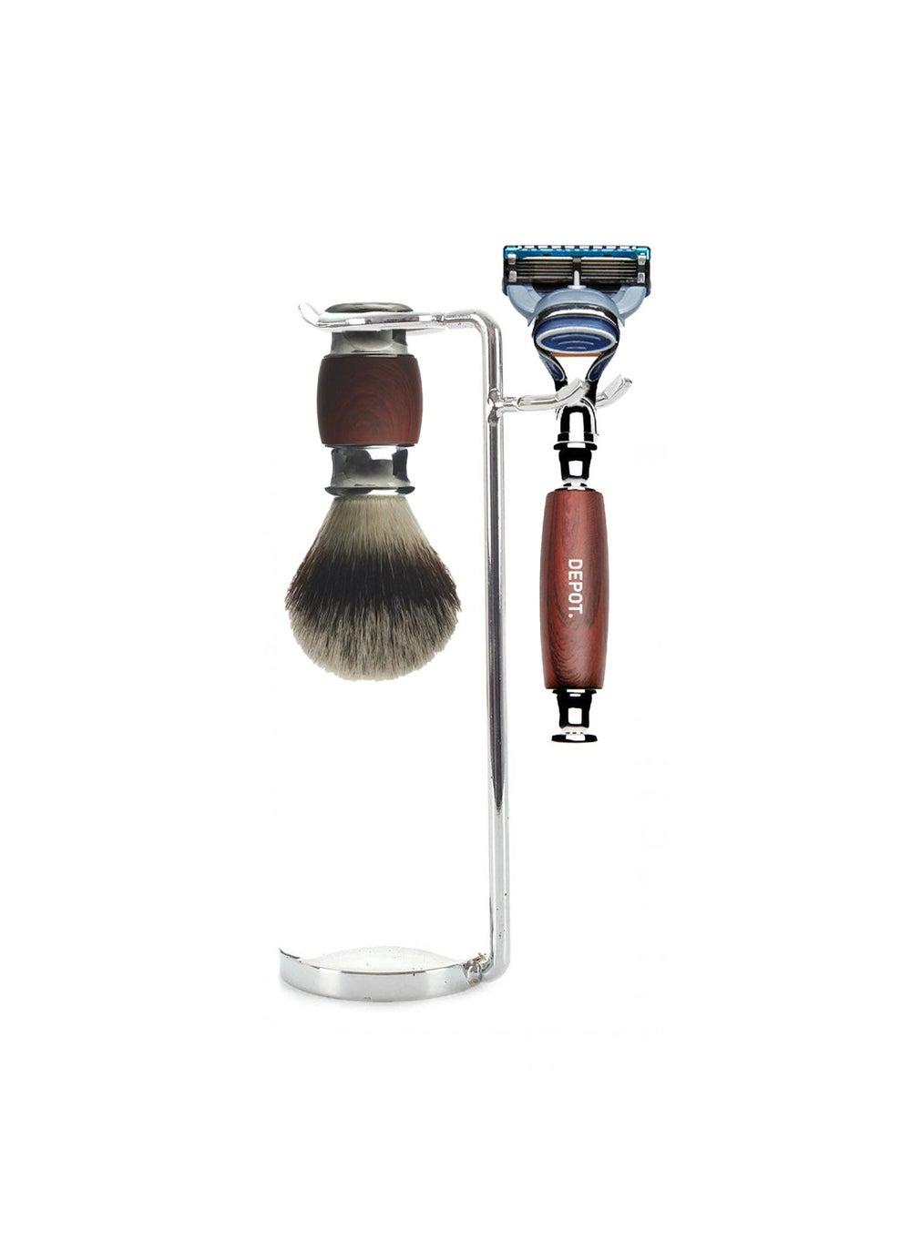 Depot Premium Shaving Brush & Razor Stand Italy - Image 1