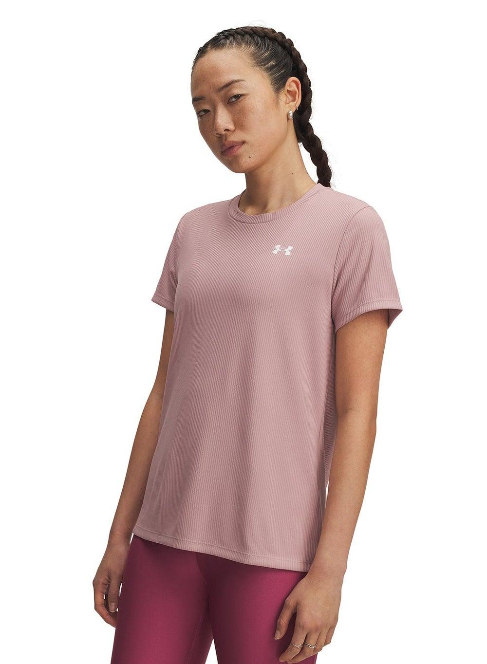 UA Tech Ribbed Training T-Shirt 1389852 - Image 1