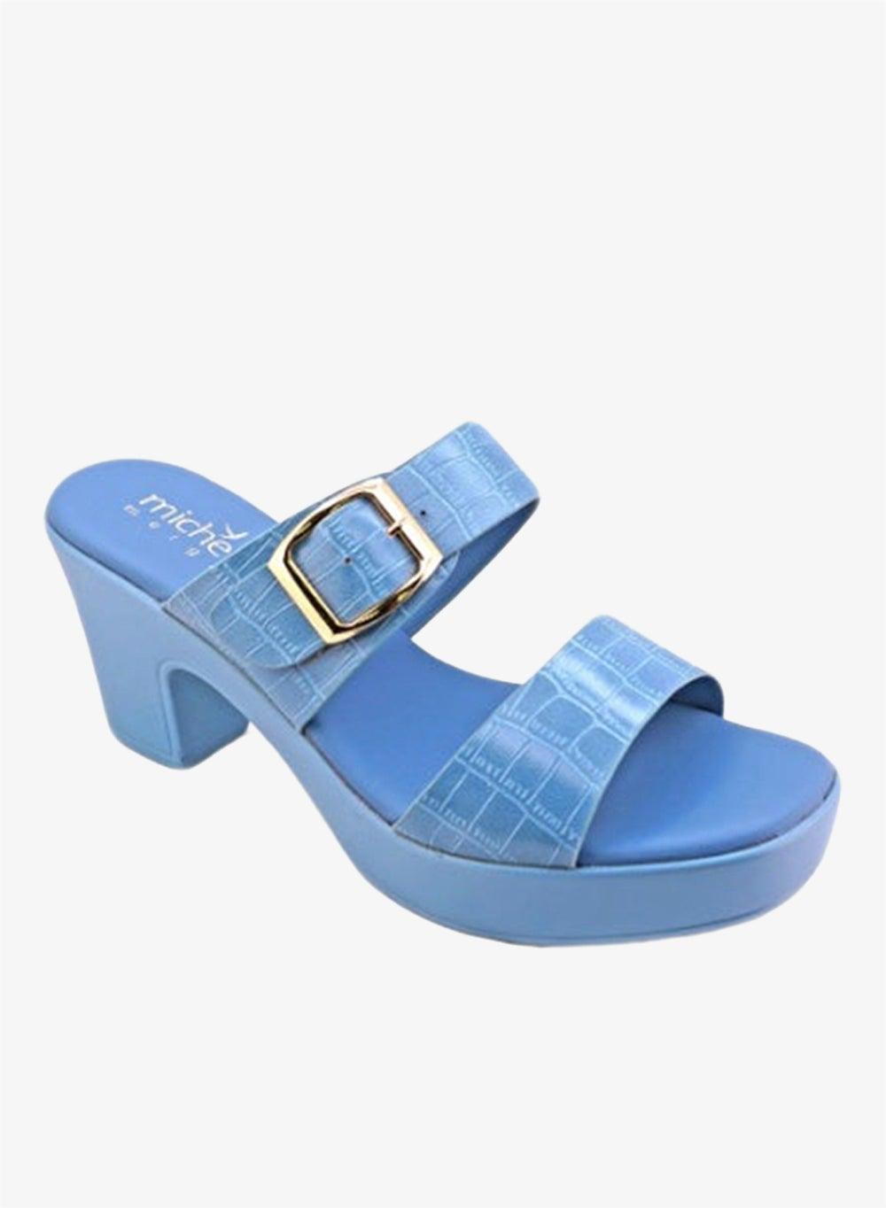 Michelle Morgan 114RJ857 Blue Block Heel Sandals 092-2241 - Image 1