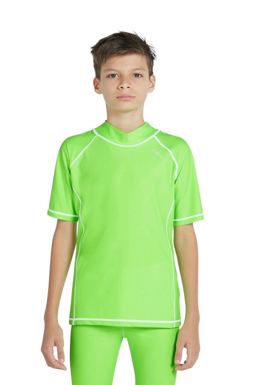 COEGA Boys Nero Green Tie Dye Rashguard Youth - Image 1